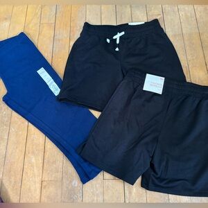 Kids Black Shorts and Blue Capri Set M (8)